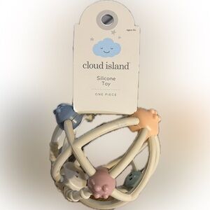 Cloud Island Silicone Learning Toy - Cream, Blue, and Orange